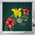 Papua New Guinea Polynesian Shower Curtain - Green Turtle Hibiscus 177 x 172 (cm) Green - Polynesian Pride