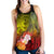 Custom Personalised Chuuk Women's Racerback Tank - Humpback Whale with Tropical Flowers (Yellow) - Polynesian Pride