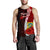 Tuvalu Polynesian Men's Tank Top - Coat Of Arm With Hibiscus - Polynesian Pride