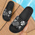 Wallis And Futuna Sandals - Turtle Hibiscus Pattern Black Black - Polynesian Pride