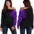 Polynesian Chest Tattoo Off Shoulder Sweater Purple A7 Black - Polynesian Pride