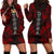 Tonga Hoodie Dress - Polynesian Tattoo Red Red - Polynesian Pride