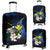 Polynesian Hawaii Luggage Covers - Turtle With Plumeria Flowers Blue - Polynesian Pride