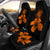 Hawaii Hibiscus Car Seat Cover - Turtle Map - Traffic Orange - Polynesian Pride