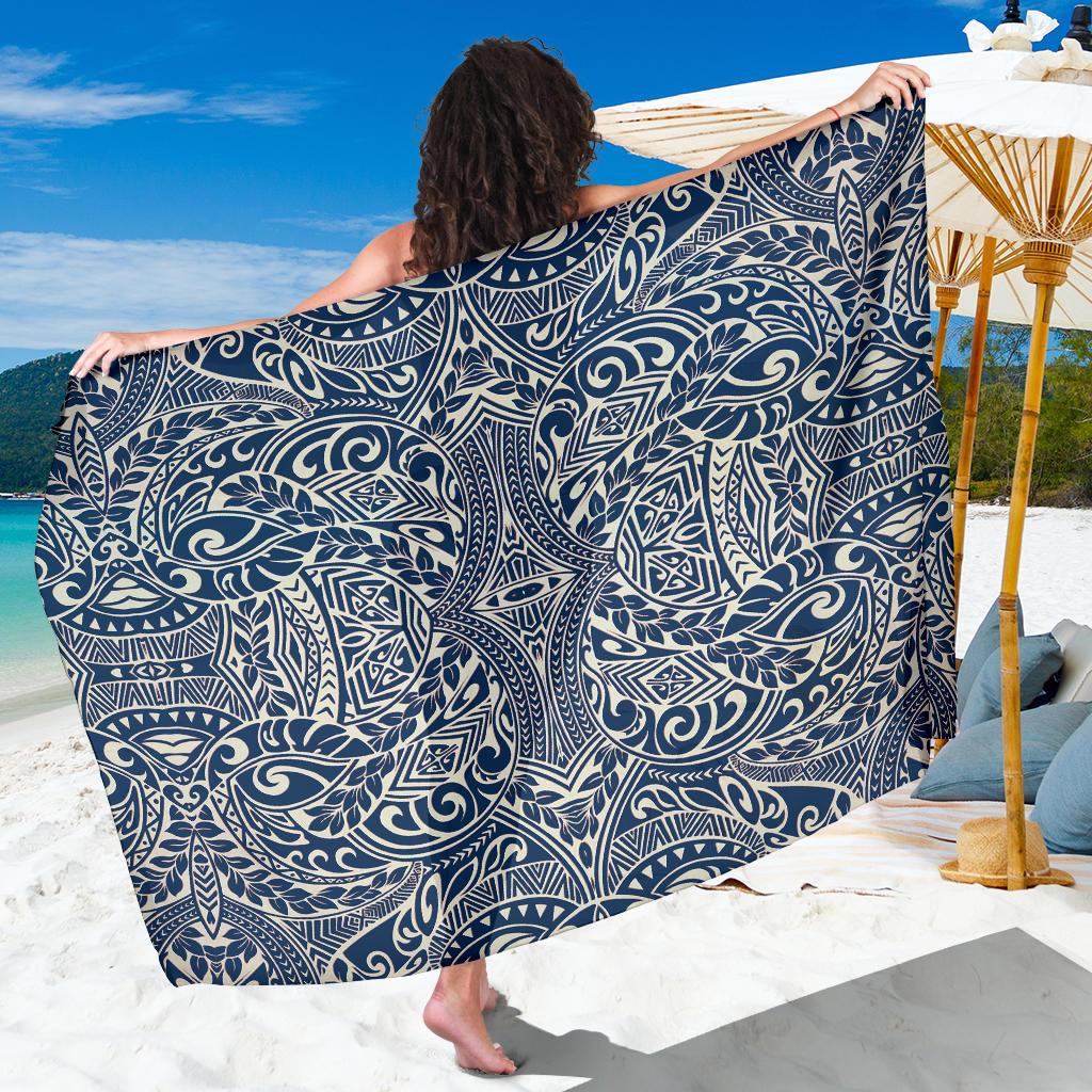 Polynesian Sarong Blue Premium Polyester Blue One Size - Polynesian Pride