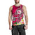 Hawaii Polynesian Men's Tank Top - Hawaii Seal With Turtle Plumeria (Pink) - Polynesian Pride