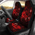 Polynesian Hawaii Car Seat Covers - Humpback Whale with Hibiscus (Red) Universal Fit Red - Polynesian Pride