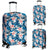 Hawaii Tropical Hibiscus Blue Luggage Cover White - Polynesian Pride