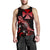 Wallis And Futuna Men Tank Top - Turtle With Blooming Hibiscus Red - Polynesian Pride