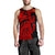 (Custom Personalised) Polynesian Guinea Men's Tank Top - Moana Maui Tattoo With Coat Of Arm Guinea Red - Polynesian Pride