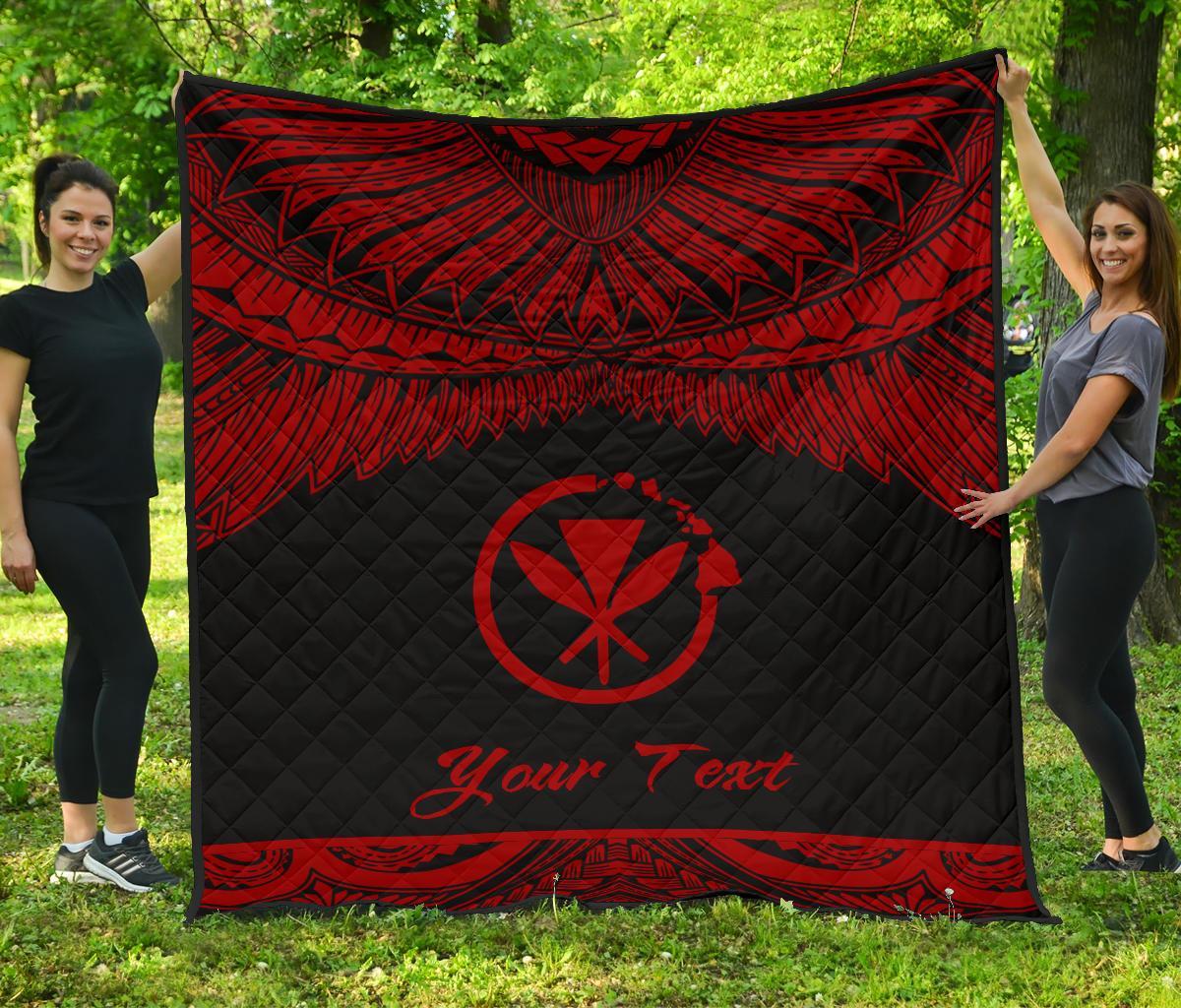 Hawaii Polynesian Custom Personalised Premium Quilt - Hawaii Pride Red Version Red - Polynesian Pride