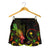 Chuuk Polynesian Women's Shorts - Turtle With Blooming Hibiscus Reggae - Polynesian Pride