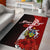 Solomon Islands Polynesian Custom Personalised Area Rug - Coat Of Arm With Hibiscus Red - Polynesian Pride