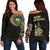 New Caledonia in My Heart - Flag Polynesian Tattoo Style Off Shoulder Sweater Black - Polynesian Pride