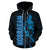 Kosrae Zip up Hoodie Micronesia Kosraean Warrior Blue - Polynesian Pride