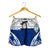 Guam Polynesian Women's Shorts - Pattern With Seal Blue Version - Polynesian Pride