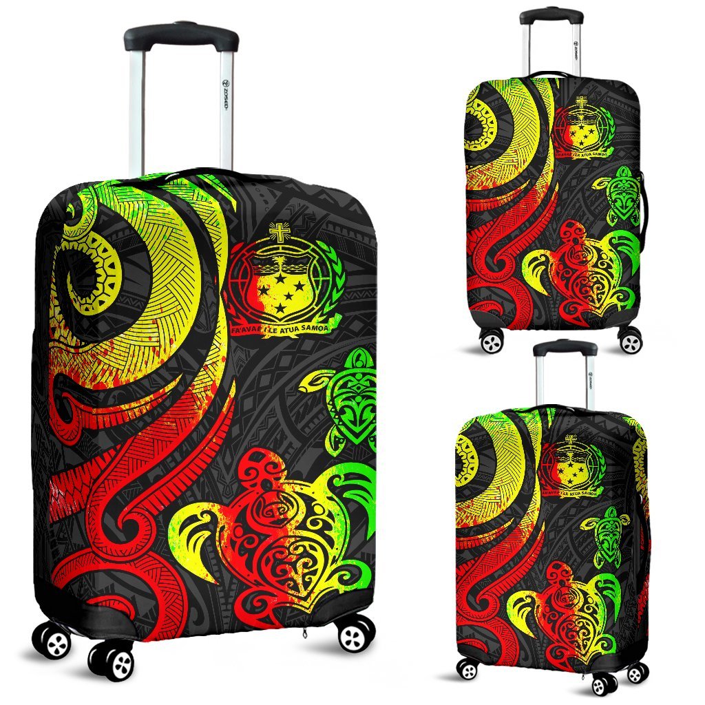 Samoa Polynesian Luggage Covers - Reggae Tentacle Turtle Reggae - Polynesian Pride