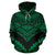 Hawaii Polynesian Tribal Hoodie New Warrior Style Green Color - Polynesian Pride