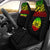 Tahiti Custom Personalised Car Seat Covers - Tahiti Flag Polynesian Reggae Horizontal Universal Fit Black - Polynesian Pride