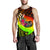 Kosrae Men's Tank Top - Polynesian Hook And Hibiscus (Reggae) - Polynesian Pride