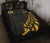 New Zealand Maori Lion Rugby Quilt Bed Set Black - Polynesian Pride