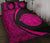 Hawaii Polynesian Pele Mauna Kea Quilt Bed Set Circle Style Pink - Polynesian Pride