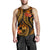 Tonga Polynesian Men Tank Top - Gold Plumeria - Polynesian Pride