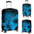 Hawaii Hibiscus Luggage Cover - Turtle Map - Traffic Blue Blue - Polynesian Pride