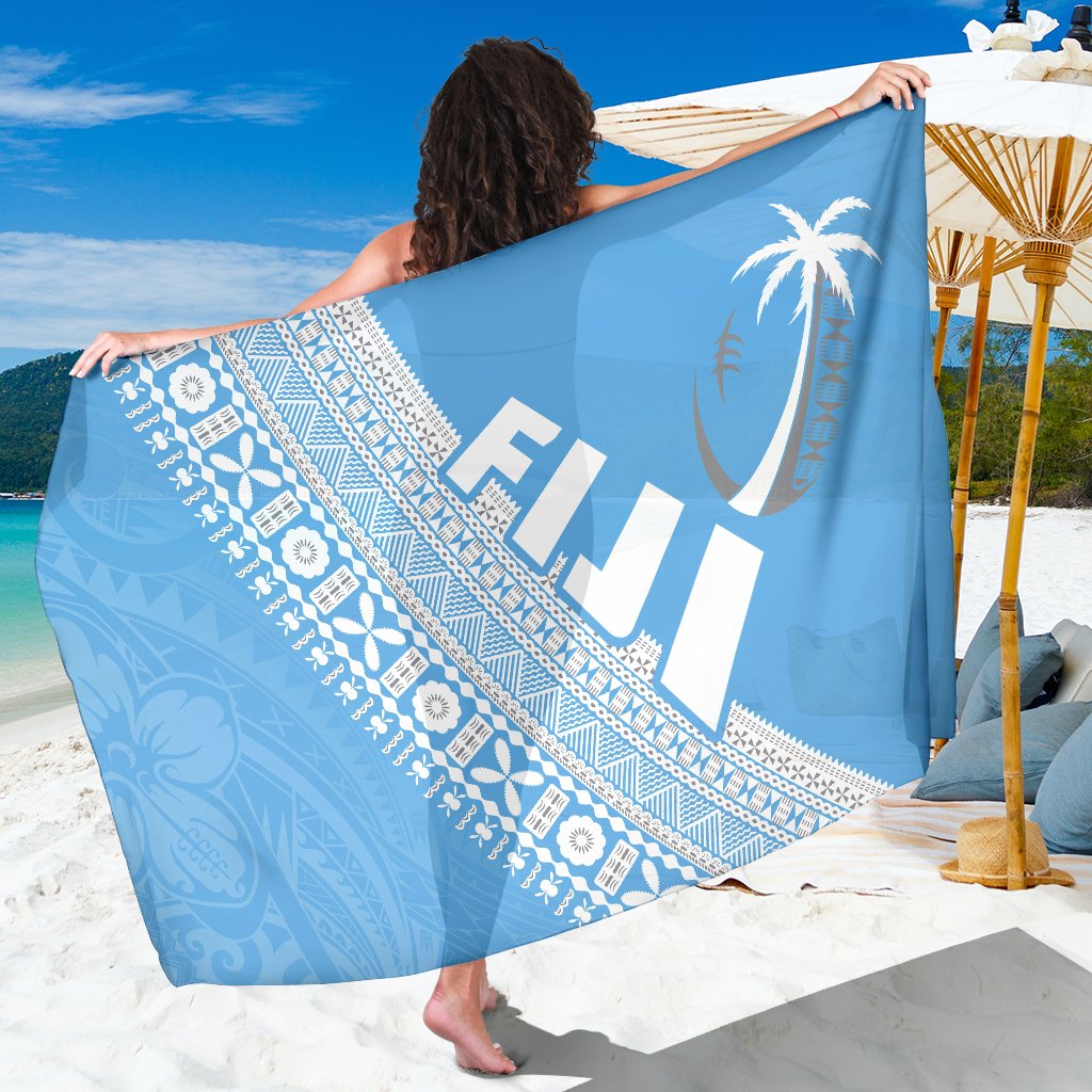 Fiji Tapa Rugby Sarong version Style You Win - Blue Sarong One Size Blue - Polynesian Pride