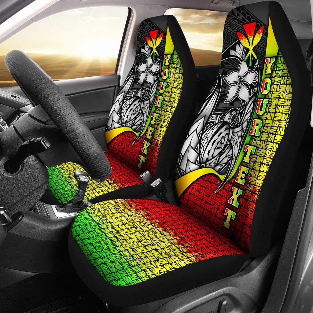 Polynesian Hawaii Custom Personalised Car Seat Covers Reggae - Turtle with Hook Universal Fit REGGAE - Polynesian Pride