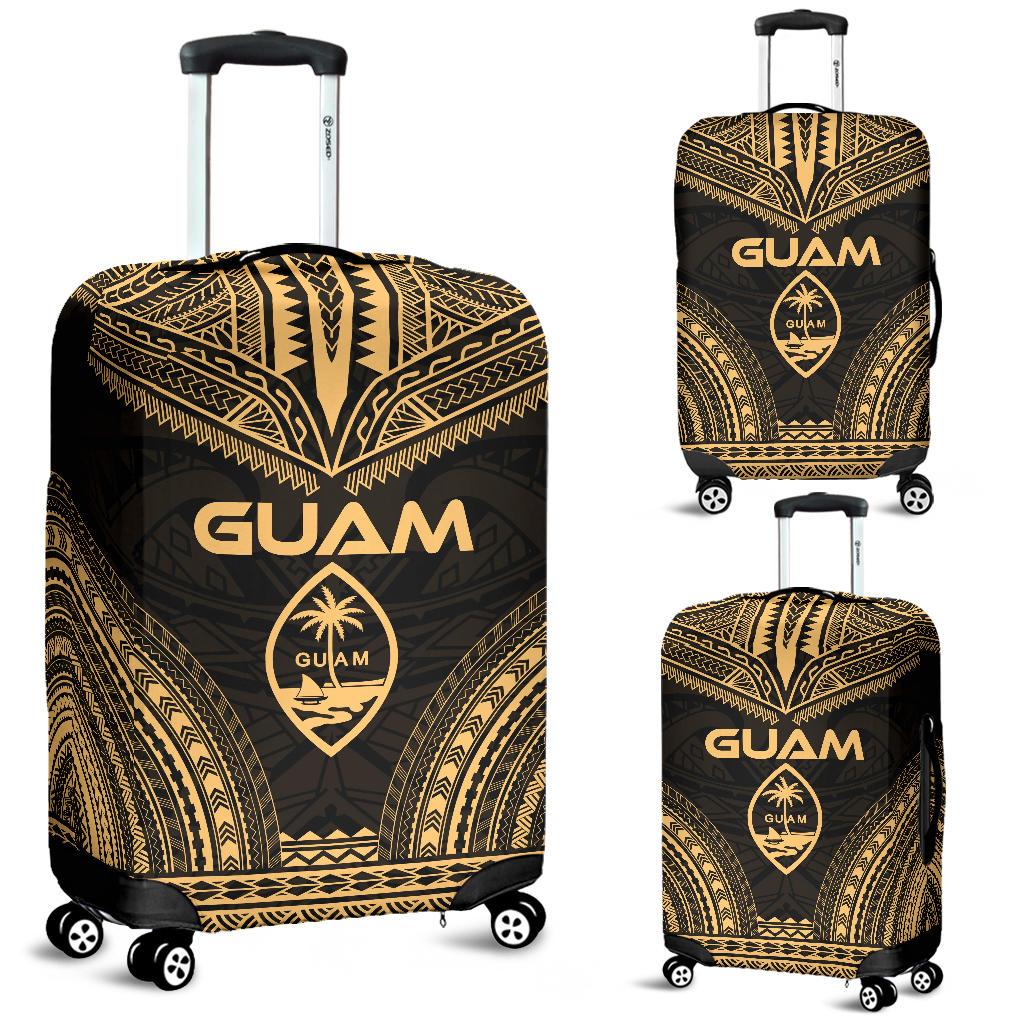 Guam Polynesian Chief Luggage Cover - Gold Version Gold - Polynesian Pride