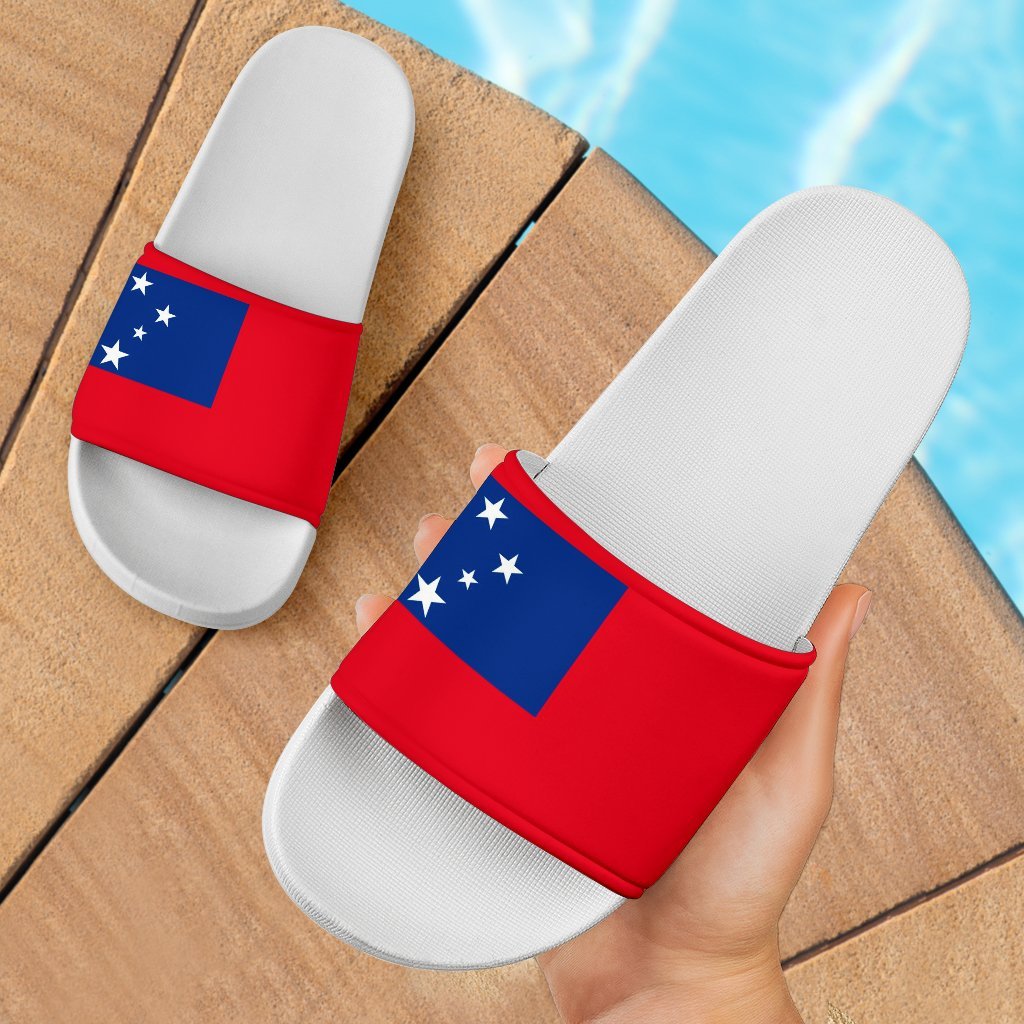 Samoa Sandals - Flag Of Samoa White - Polynesian Pride