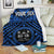 Fiji Personalised Premium Blanket - Fiji Seal With Polynesian Tattoo Style ( Blue) - Polynesian Pride