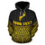 Guam Polynesian Custom Zip up Hoodie Gold Pride Map and Seal - Polynesian Pride