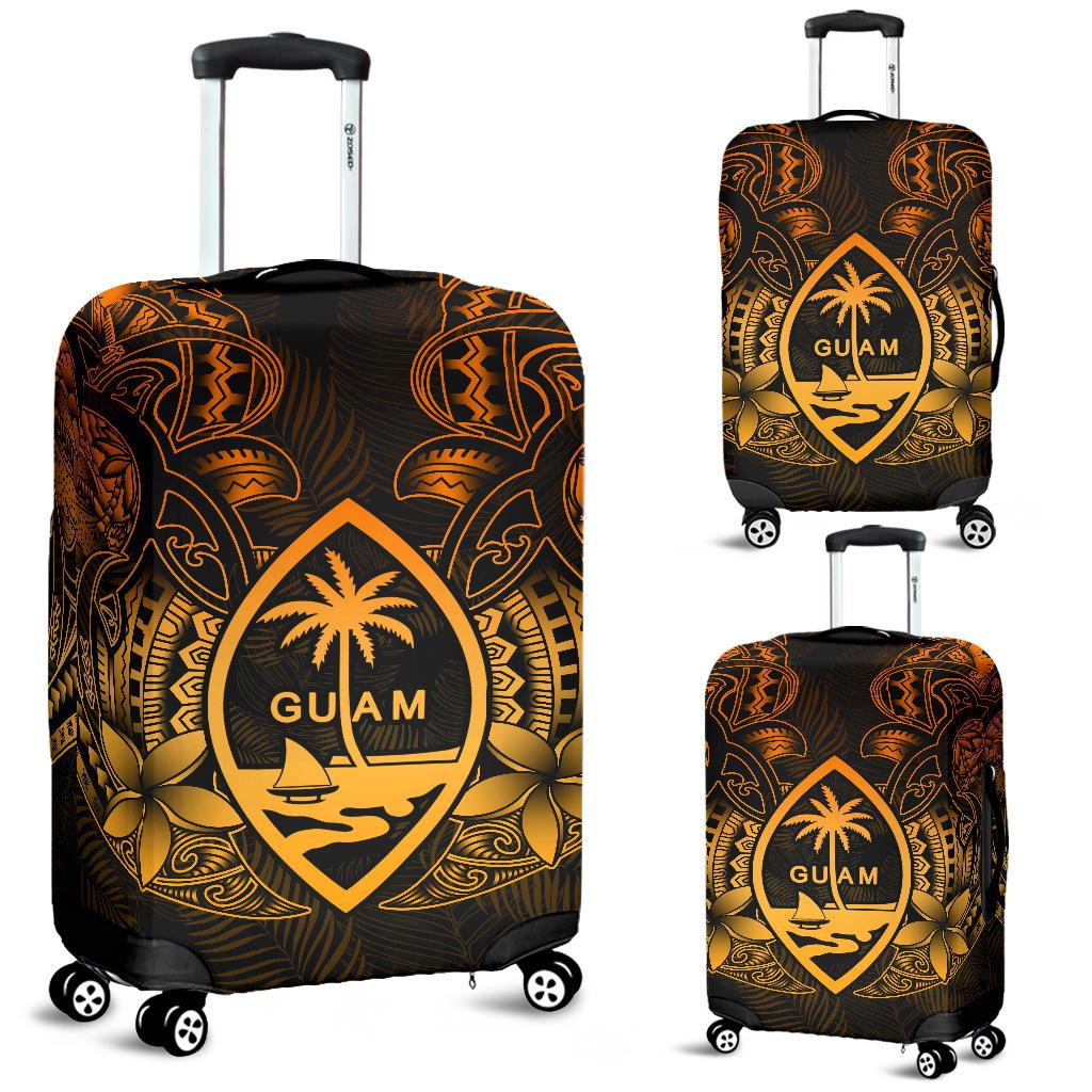 Guam Polynesian Luggage Cover - Gold Turtle Homeland GOLD - Polynesian Pride