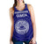 American Samoa Women's Racerback Tank - Seal In Polynesian Tattoo Style ( Blue) - Polynesian Pride