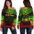 Marquesas Islands Polynesian Chief Custom Personalised Women's Off Shoulder Sweater - Reggae Version Art - Polynesian Pride