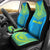 Palau Car Seat Cover - Palau Seal Polynesian Chief Tattoo Light Blue Version Universal Fit Blue - Polynesian Pride