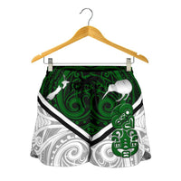 New Zealand Maori Rugby Women Shorts Pride Version - White White - Polynesian Pride