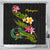 Pohnpei Polynesian Shower Curtain - Plumeria Tribal 177 x 172 (cm) Black - Polynesian Pride