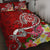 Tahiti Quilt Bed Set - Turtle Plumeria (Red) Red - Polynesian Pride