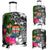 Fiji Luggage Covers - Turtle Plumeria Banana Leaf Crest Black - Polynesian Pride