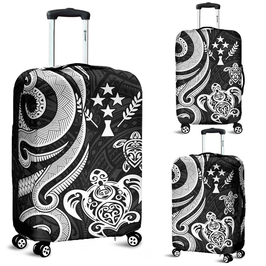 Kosrae Micronesian Luggage Covers - White Tentacle Turtle White - Polynesian Pride