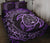 Personalized - Hawaii Map Turtles Hibiscus Quilt Bed Set - Purple - Polynesian Pride