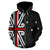 Maori New Zealand Flag Design Zip up Hoodie Unisex Black - Polynesian Pride