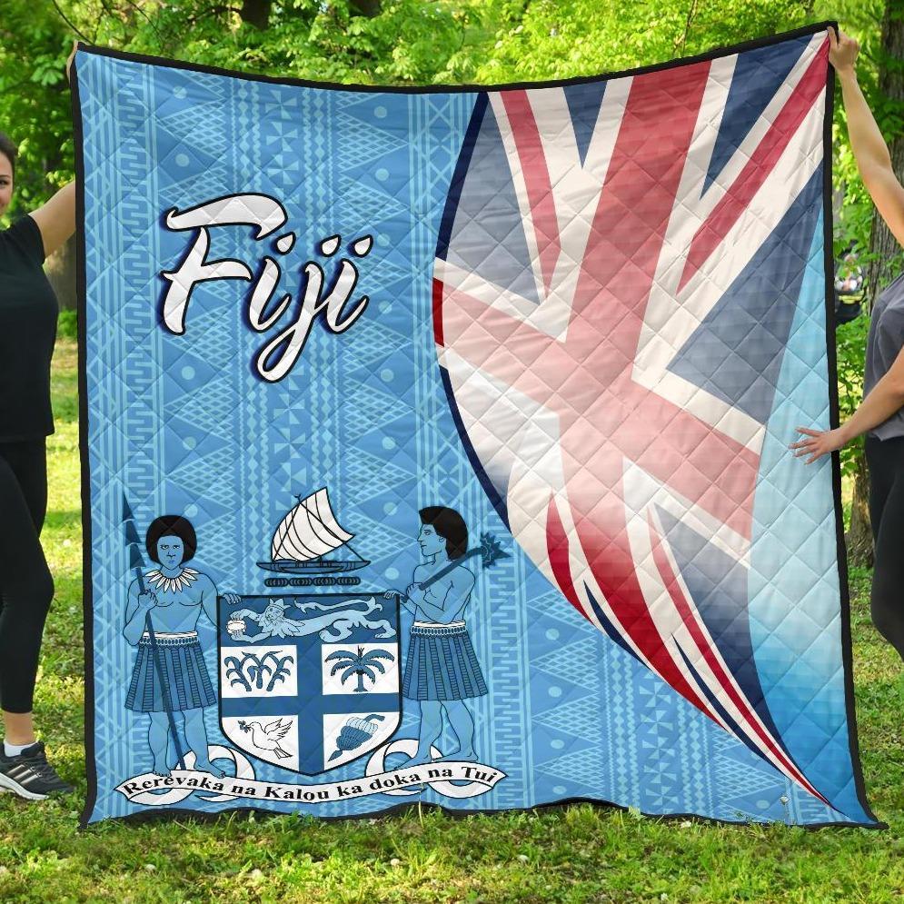 Fiji Polynesian Premium Quilt - Fiji Flag Blue - Polynesian Pride