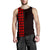 Hawaii Kakau Polynesian Turtle Map Men's Tank Top - Red - Polynesian Pride