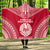 French Polynesia Flag Polynesian Chief Hooded Blanket Hooded Blanket Red - Polynesian Pride