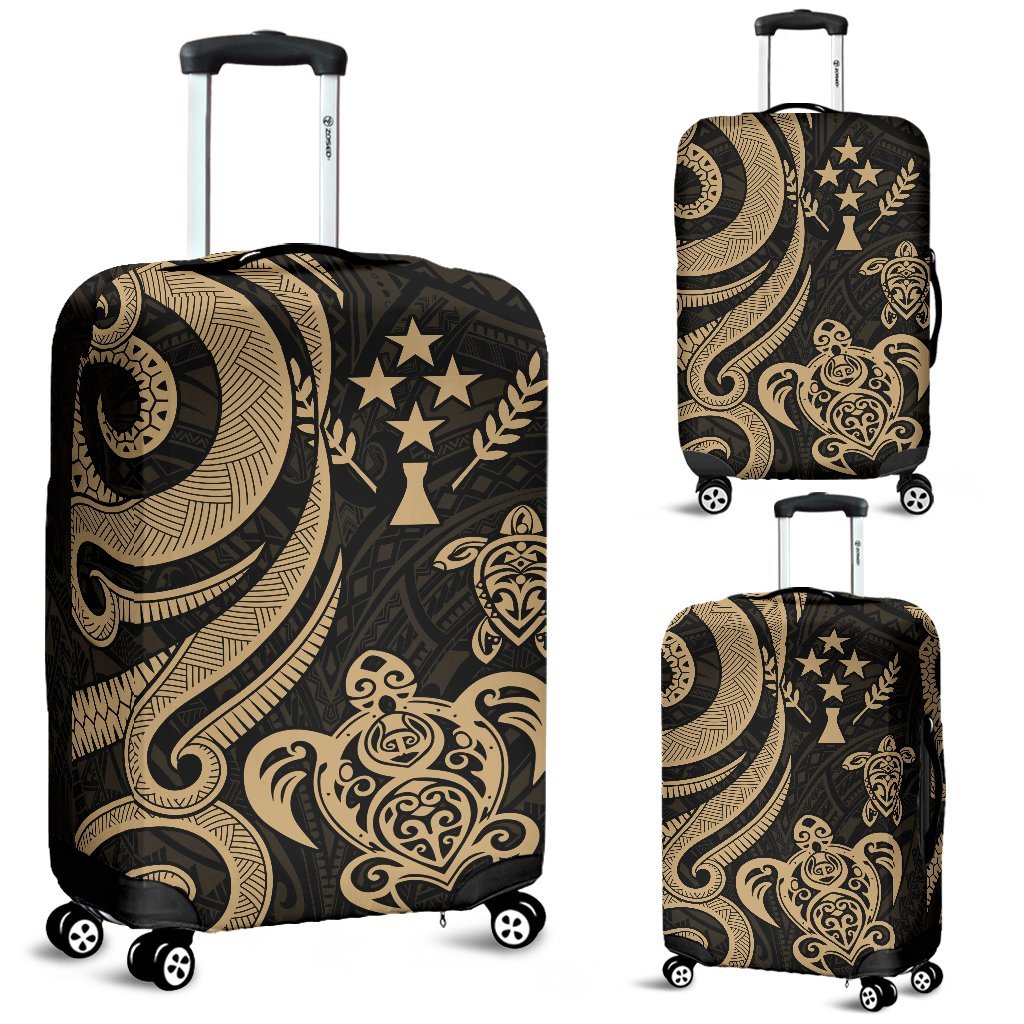 Kosrae Micronesian Luggage Covers - Gold Tentacle Turtle Gold - Polynesian Pride