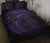 Polynesian Quilt Bed Set - Polynesian Purple Seahorse Tattoo - Polynesian Pride